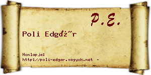 Poli Edgár névjegykártya